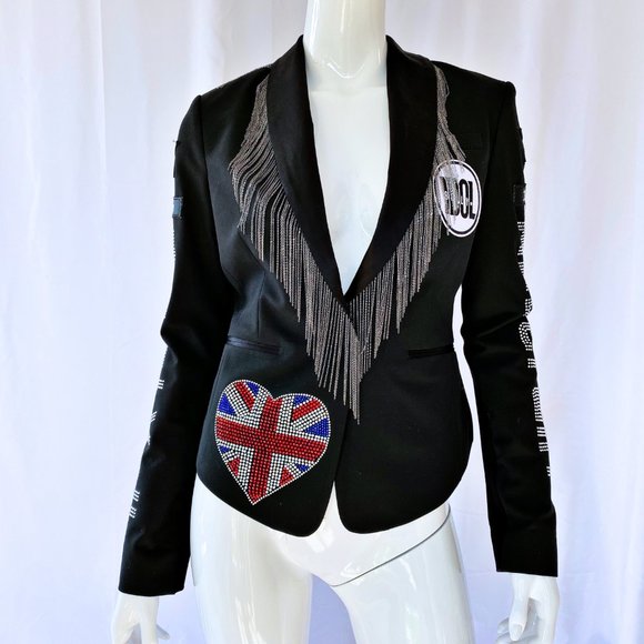 Custom Billy Idol Rebel Yell Rhinestone Jacket - Picture 2 of 7